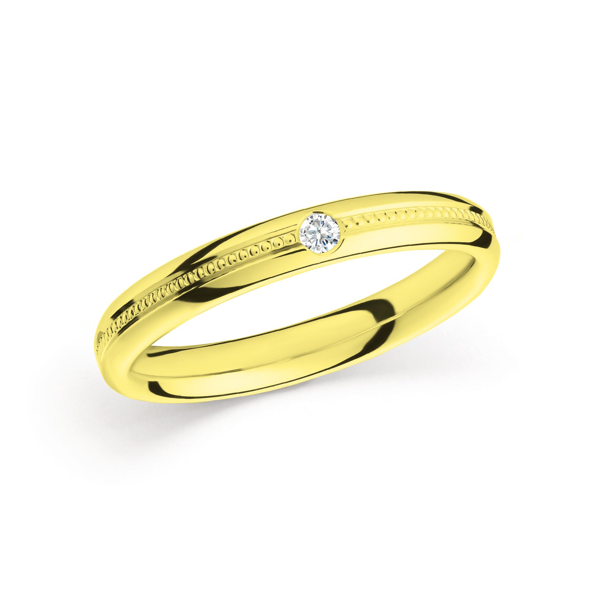 Wedding Ring V625M-M-RS20Y 14K Yellow Gold with Diamond