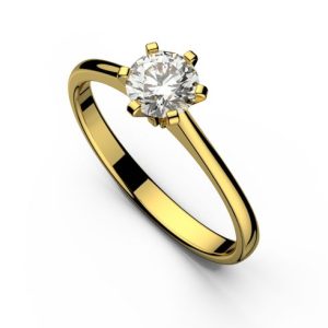 Wedding Ring DR051 18K Yellow Gold with Diamond (0,500 ct)