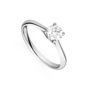Wedding Ring DR320 18K White Gold with Diamond (0,900 ct, GIA Certificate)