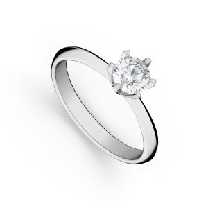 Wedding Ring DR321 18K White Gold with Diamond (0,500 ct)