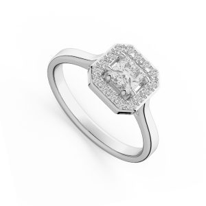 Wedding Ring DR406 18K White Gold with Diamond (0,880 ct, GIA Certificate)