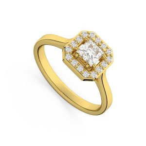 Wedding Ring DR406 18K Yellow Gold with Diamond (0,680 ct, GIA Certificate)
