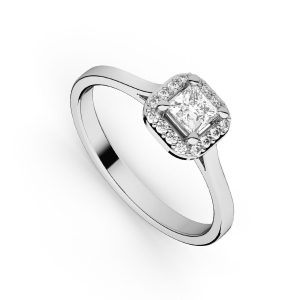 Wedding Ring DR407 18K White Gold with Diamond (0,860 ct, GIA Certificate)