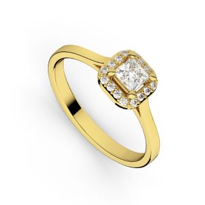 Wedding Ring DR407 18K Yellow Gold with Diamond (0,860 ct, GIA Certificate)