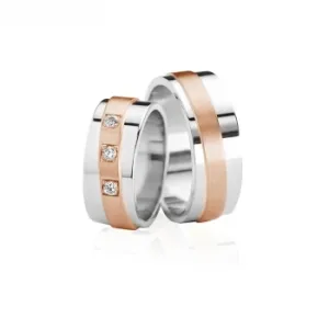 Wedding Bands Gold Pink Simbol YPJV-348